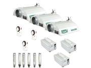 Virtual Sun 1000W HPS MH Grow Light Hood Magnetic Ballast System 3 Pack