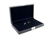 Wide Slot Jewelry Ring Display Storage Case Holds 24 Rings With Lock