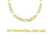 14k Solid Yellow Gold Figaro Gucci Link Bracelet 6mm 8