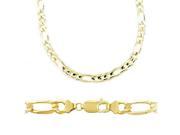 14k Solid Yellow Gold New Figaro Link Bracelet 8mm 8.5