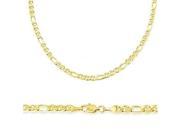 14k Solid Yellow Gold Figaro Gucci Bracelet 2.6mm 7