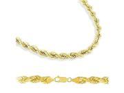 14k New Solid Yellow Gold Rope Chain Necklace 6mm 20