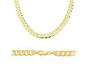Solid 14k Yellow Gold Cuban Curb Chain Necklace 5.9mm 24