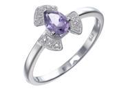 Sterling Silver Amethyst Ring In Size 8