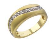 Yellow Gold Plated Fashion Ring In Size 7