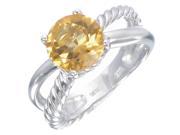 Sterling Silver Citrine Ring 1.20 CT In Size 8