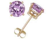 14K Yellow Gold Pink Sapphire Stud Earrings 1 2 CT