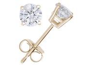 AGS Certified 1 3 CT Diamond Stud Earrings 14k Yellow Gold I2 Clarity