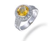 Sterling Silver Citrine Ring 2.50 CT In Size 9