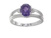 Sterling Silver Amethyst Ring 1.20 CT In Size 8