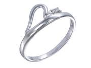 Sterling Silver 3 Stone CZ Ring In Size 7