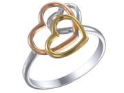 Yellow Gold Plated Sterling Silver Heart Ring In Size 8