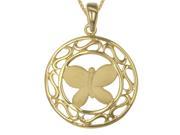 Yellow Gold Plated Fashion Pendant With 18 Inch Chain