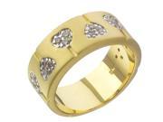 Yellow Gold Plated Fashion Ring In Size 7