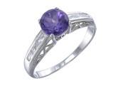 Sterling Silver Amethyst Ring 1.20 CT In Size 7