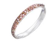 Sterling Silver Red and Yellow Enamel Bangle