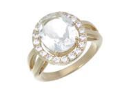 Yellow Gold Plated Green Amethyst Ring 2.50 CT In Size 5