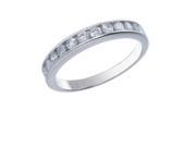 1 2 ctw Classic Diamond Wedding Band in 14K White Gold In Size 7
