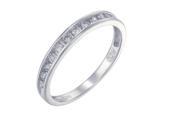 1 4 ctw Classic Diamond Wedding Band in 14K White Gold In Size 5
