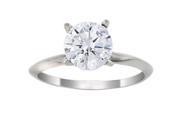 14K White Gold Diamond Solitaire Ring 0.70 CT In Size 7