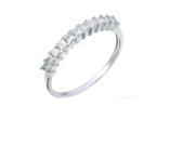 1 2 ctw Princess Diamond Wedding Band in 14k White Gold In Size 6
