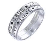 Sterling Silver TRUE LOVE Ring Set In Size 7