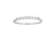 1 4 ctw 7 Stones Diamond Wedding Band in 14K White Gold In Size 7