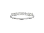 1 2 ctw 7 Stones Diamond Wedding Band in 14K White Gold In Size 7