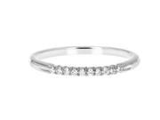 1 10 ctw Petite Diamond Wedding Band in 10K White Gold In Size 8
