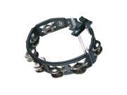 Latin Percussion LP Cyclops Black Mountable Tambourine with Steel Jingles