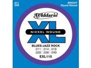 D Addario EXL115 Nick Wd Blue Jazz Rock El Gt Strings