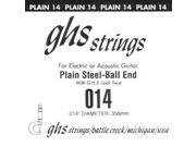 GHS Plain Steel Single String .014