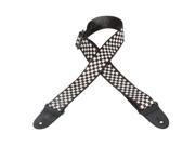 2 polyester guitar strap with printed design polyester ends and tri glide adju