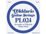 D Addario Single Plain Steel .024 String