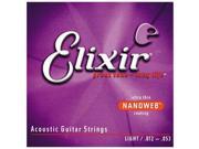 Elixir 11052 Light NanoWeb Ac Guitar Strings 12 53