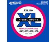 D Addario EXL170 Nickel El Bass Strings Regular Light