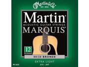 Martin Marquis 80 20 Bronze 12 String Acoustic Strings. Extra Light
