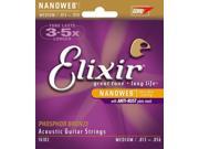 Elixir 16102 Phos Bron NanoWeb Med Ac Guitar Strings