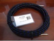 DiMarzio 18 Overbraid Instrument Cable Black Blue