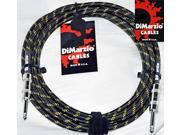 DiMarzio 18 Overbraid Instrument Cable Black Yellow
