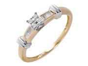 Ladies 0.1CTW Diamond 14K Two tone Gold Ring