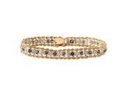 Ladies 4CTW Sapphire And Diamond 14K Two tone Gold Bracelet