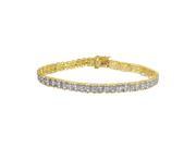 Ladies 1CTW Diamond 10k Two tone Gold Bracelet