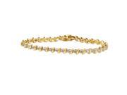 Ladies 1CTW Diamond 14K Two tone Gold Bracelet