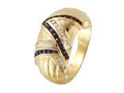 Ladies 1.29CTW Sapphire And Diamond 14K Yellow Gold Ring