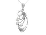 Ladies 0.18CTW Diamond 18k White Gold Necklace