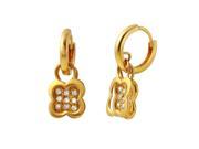 Ladies 14K Yellow Gold Earrings With Cubic Zirconia