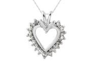 Ladies 0.25CTW Diamond 10k White Gold Necklace