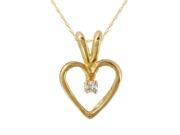 Ladies 0.05CTW Diamond 14K Yellow Gold Necklace