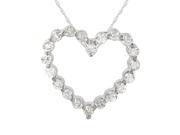 Ladies 14K White Gold Necklace With Cubic Zirconia